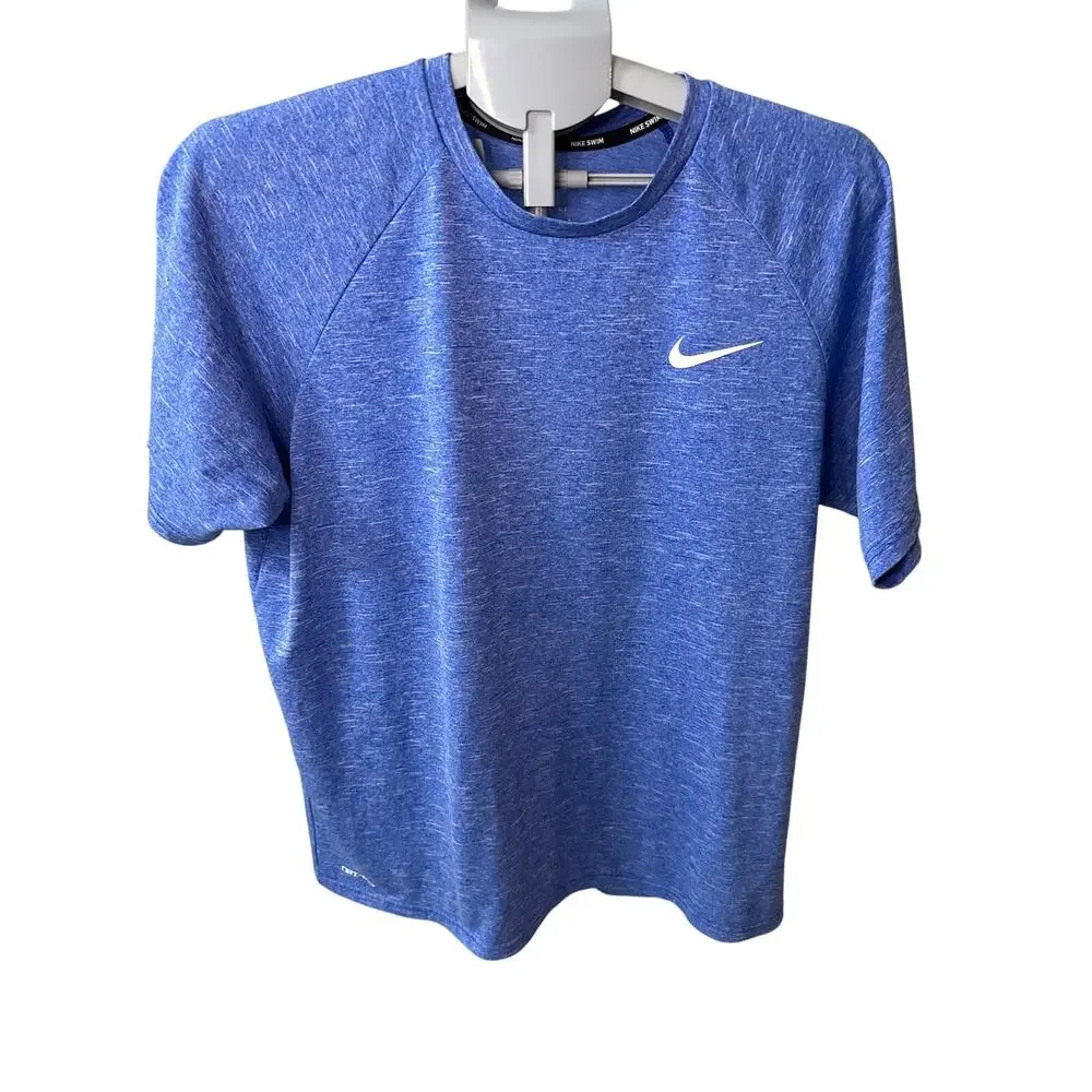 Nike‎ Swim Men's Blue Dri-Fit SPF 40+ Athletic Shirt Size Large